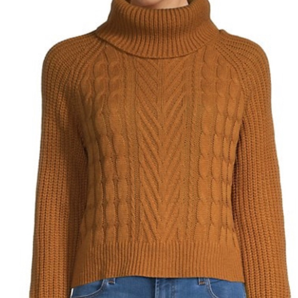 NWT Full Circle Cable-Knit Turtleneck Sweater